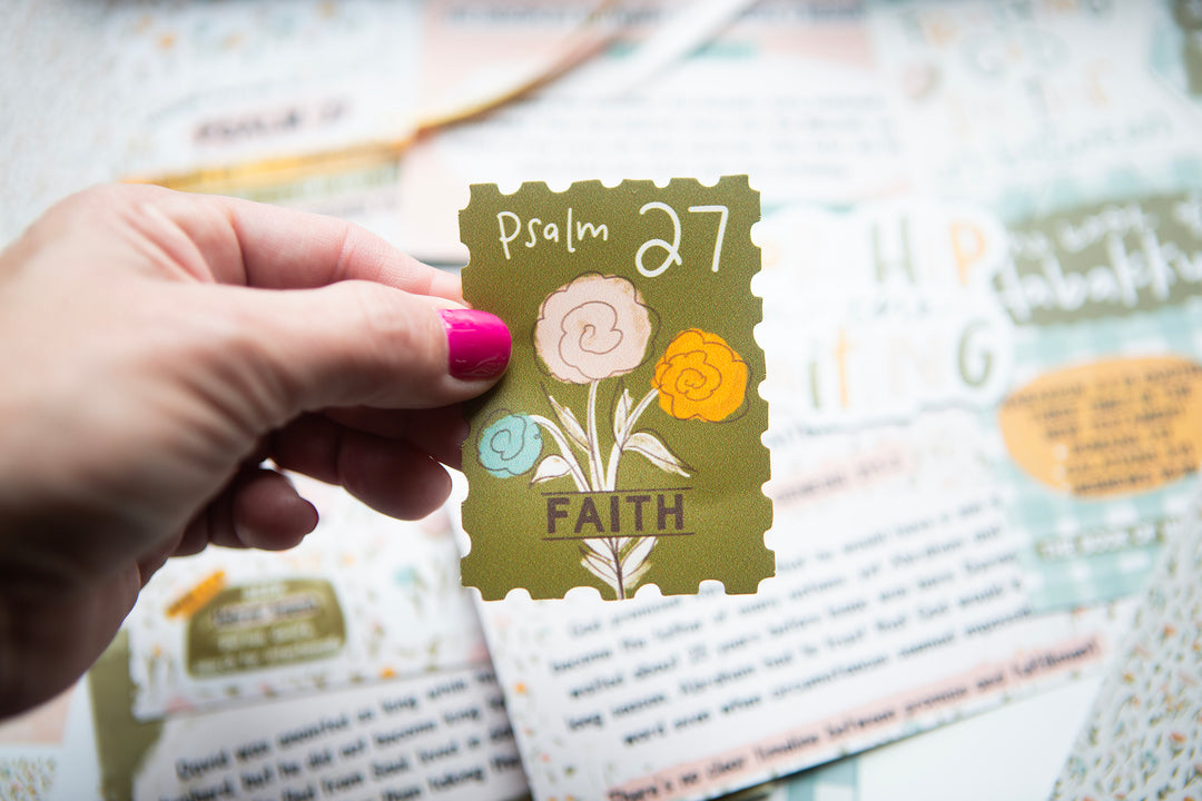 Psalm 27 Faith Stamp (Trusting God in the In-Between Theme)Vinyl Sticker - Kingfolk Co