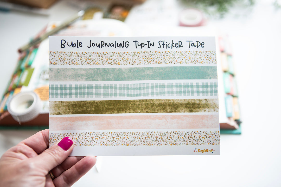 Trusting God Tip-in TAPE Sticker Sheet - Kingfolk Co