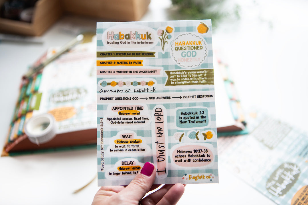 Habakkuk Sticker Sheet - Kingfolk Co