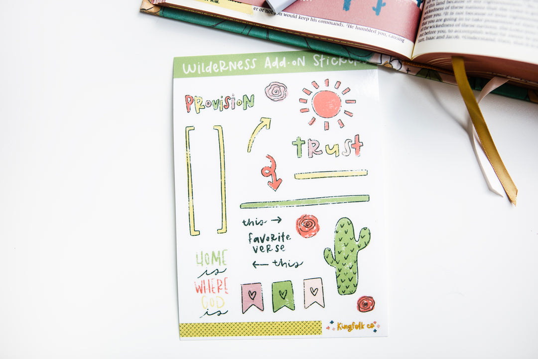 Wilderness Wandering ADD-ON STICKER Sheet - Kingfolk Co