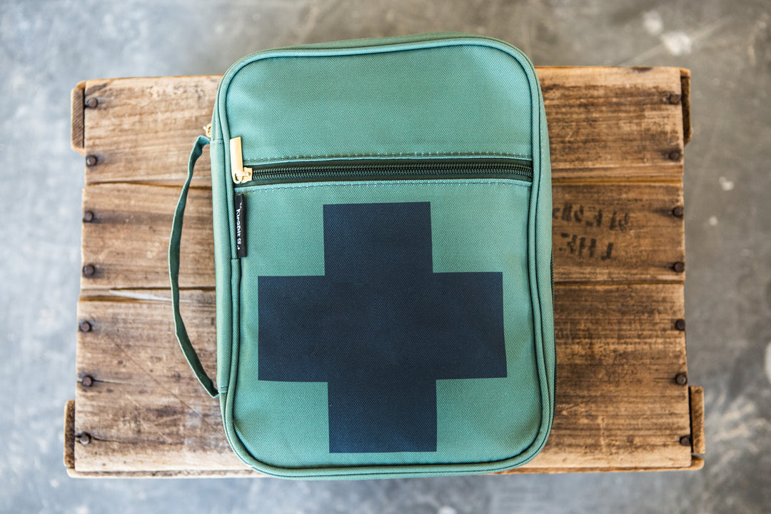 Olive + Black Cross Bible Cover - Kingfolk Co