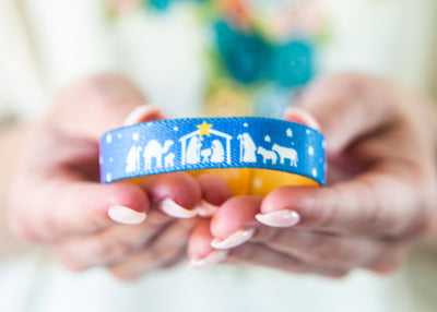 Nativity Blue Stretchy Bracelet - Kingfolk Co