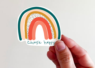 Choose Happy Rainbow Sticker - Kingfolk Co