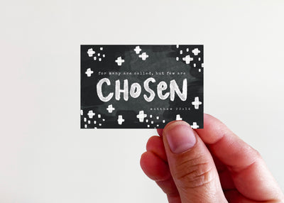 Chosen Black and White Crosses Sticker - Kingfolk Co