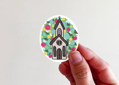 Floral Church Sticker - Kingfolk Co