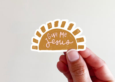 Give Me Jesus Boho Sun Vinyl Sticker - Kingfolk Co