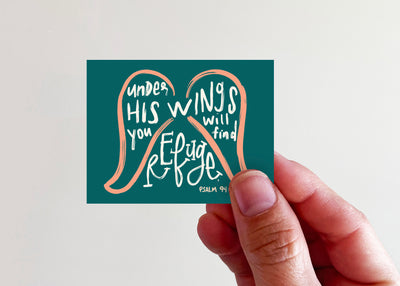 Under His Wings Sticker - Kingfolk Co