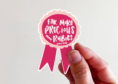 More Precious Pink Ribbon Sticker - Kingfolk Co